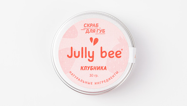 Изображение товара Скраб для губ Клубника Jully Bee 30 г натуральный мягкий уход