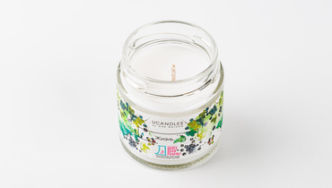 Изображение товара Ароматическая свеча "Жизнь" из кокосового воска с цитрусовым ароматом