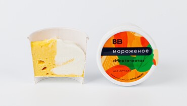 Изображение товара Мороженое молочное "Манго-мята"