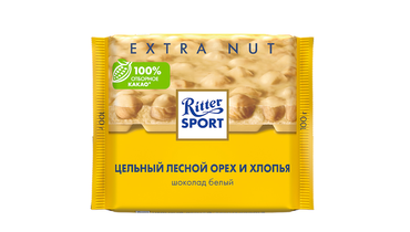 Изображение товара Шоколад белый Ritter Sport с цельным лесным орехом 100 г