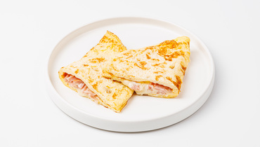 Изображение товара Закрытый омлет с ветчиной и сыром от кафе - вкусное питание на завтрак