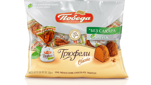 Конфеты шоколадные Победа вкуса Трюфели шоколадные посыпанные темным какао без доб.сахара 150 г с бесплатной доставкой на дом из «ВкусВилл» | Москва и область